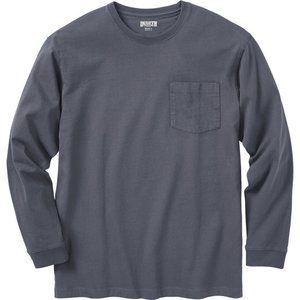 Duluth Trading Men's Longtail T Relaxed Long Sleeve Crew Pocket XXL Dark Gray
